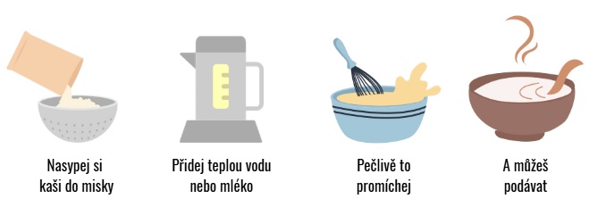 Příprava rýžové kaše